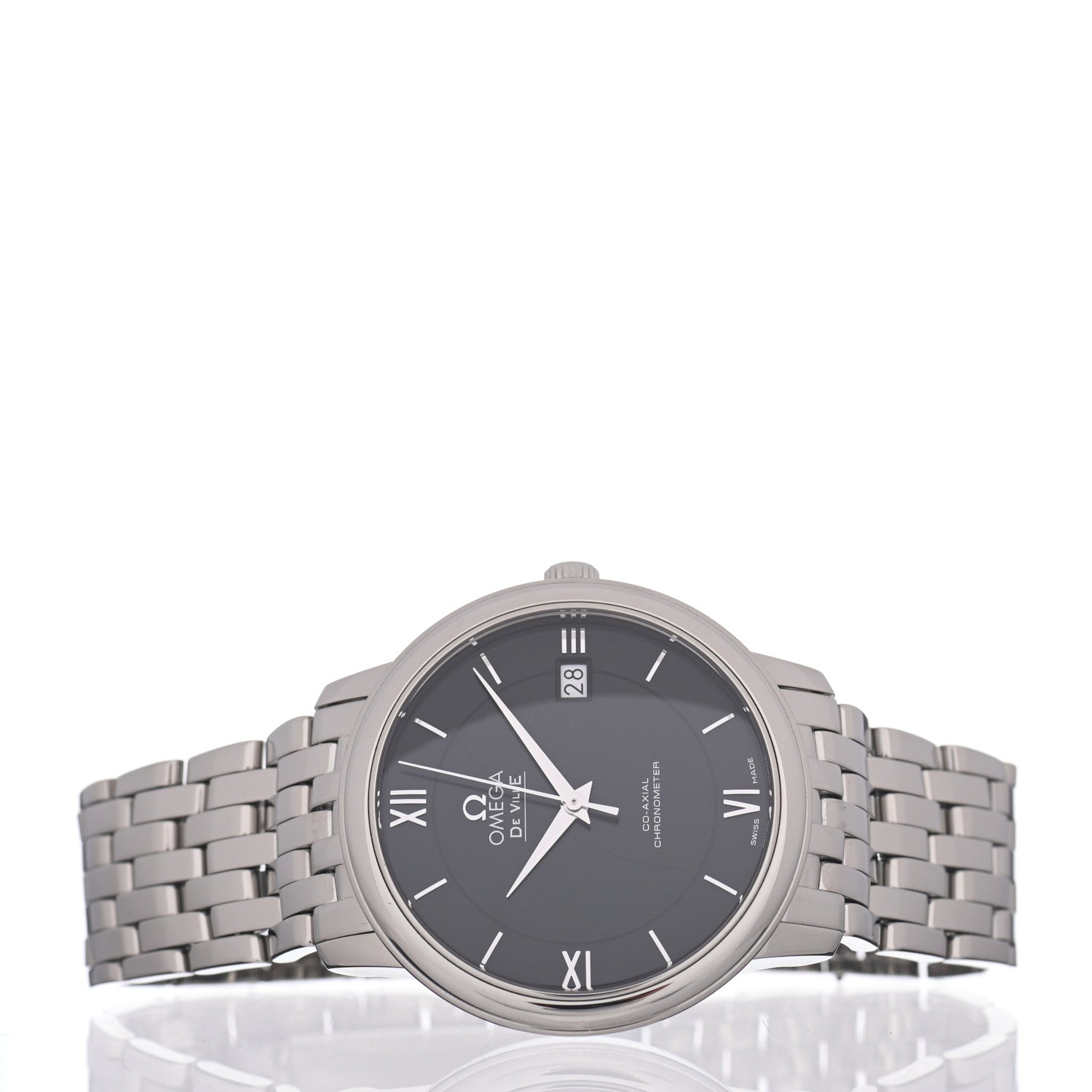 Omega Stainless Steel 37mm De Ville Prestige Co-Axial Automatic Watch Black 424.10.40.20.01.001 2 of 4