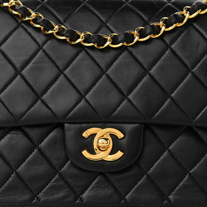 Chanel Lambskin Quilted Medium Double Flap Black 8 of 14