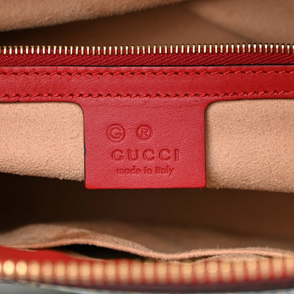 Gucci GG Supreme Monogram Blooms Medium Zip Top Tote Beige Blue Navy Hibiscus Red 6 of 21