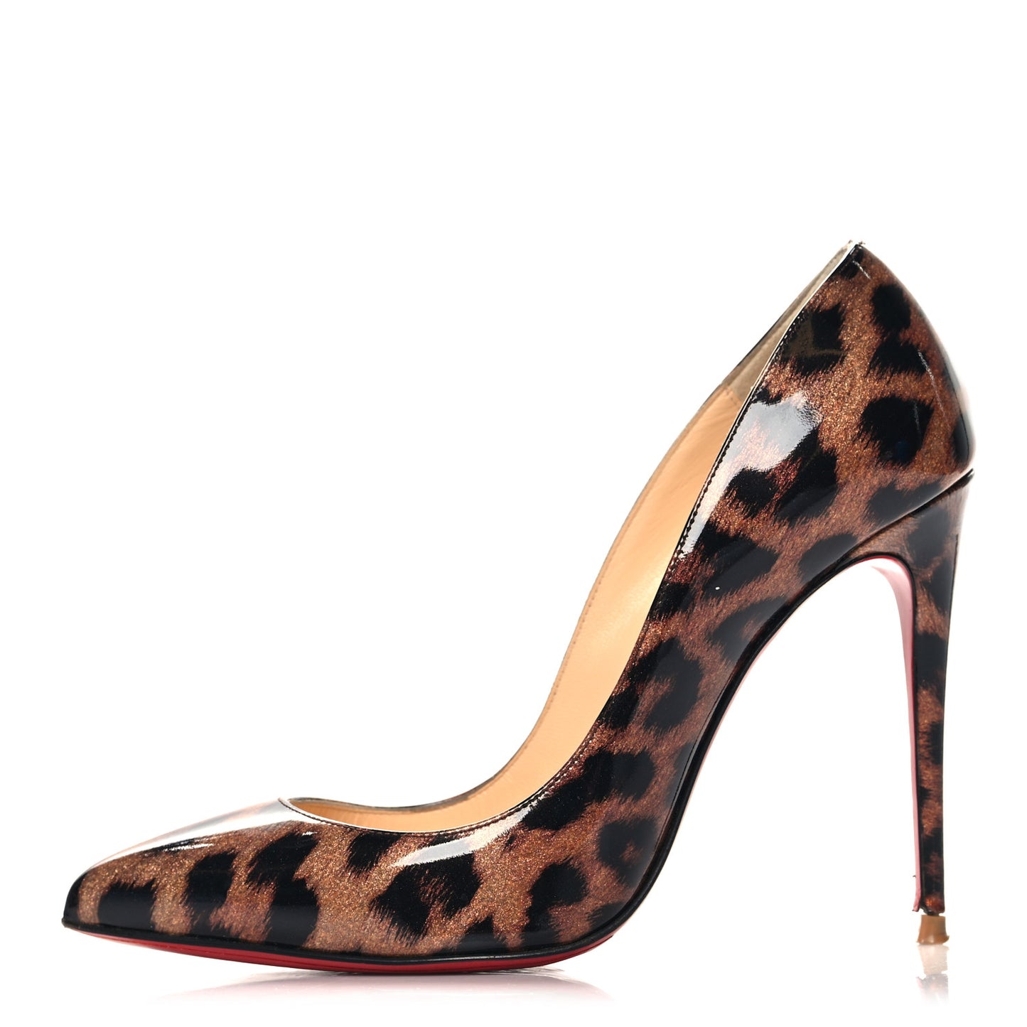 Patent Glitter Leopard Print Pigalle Follies 100 Pumps 37 Gold