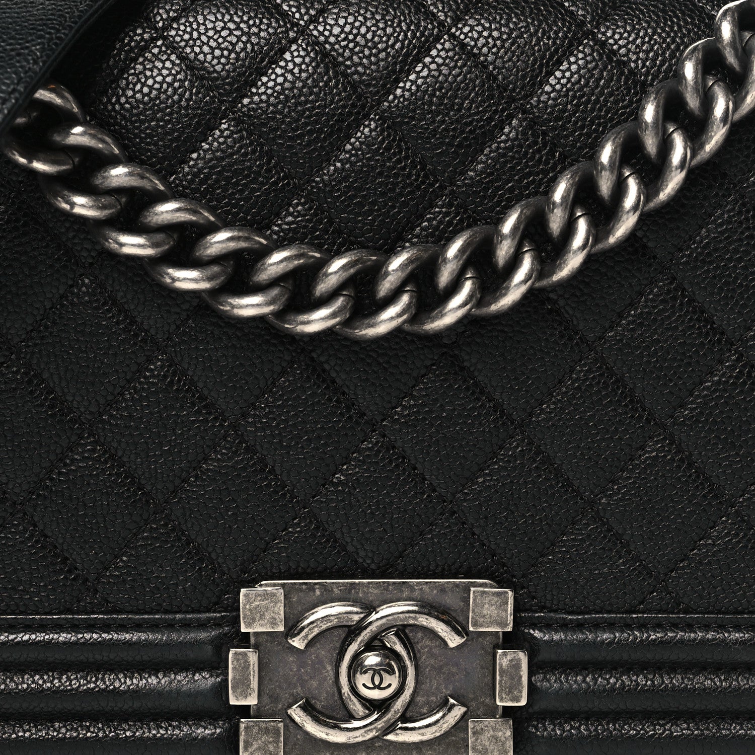 Chanel Caviar Quilted Medium Boy Flap Black 8 of 11