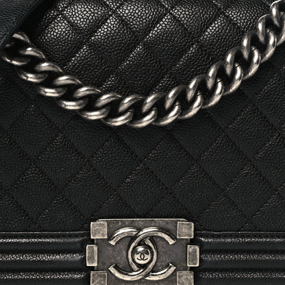 Chanel Caviar Quilted Medium Boy Flap Black 8 of 11