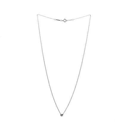 Tiffany Sterling Silver Diamond .05ct Elsa Peretti Diamonds by the Yard Pendant Necklace 2 of 6