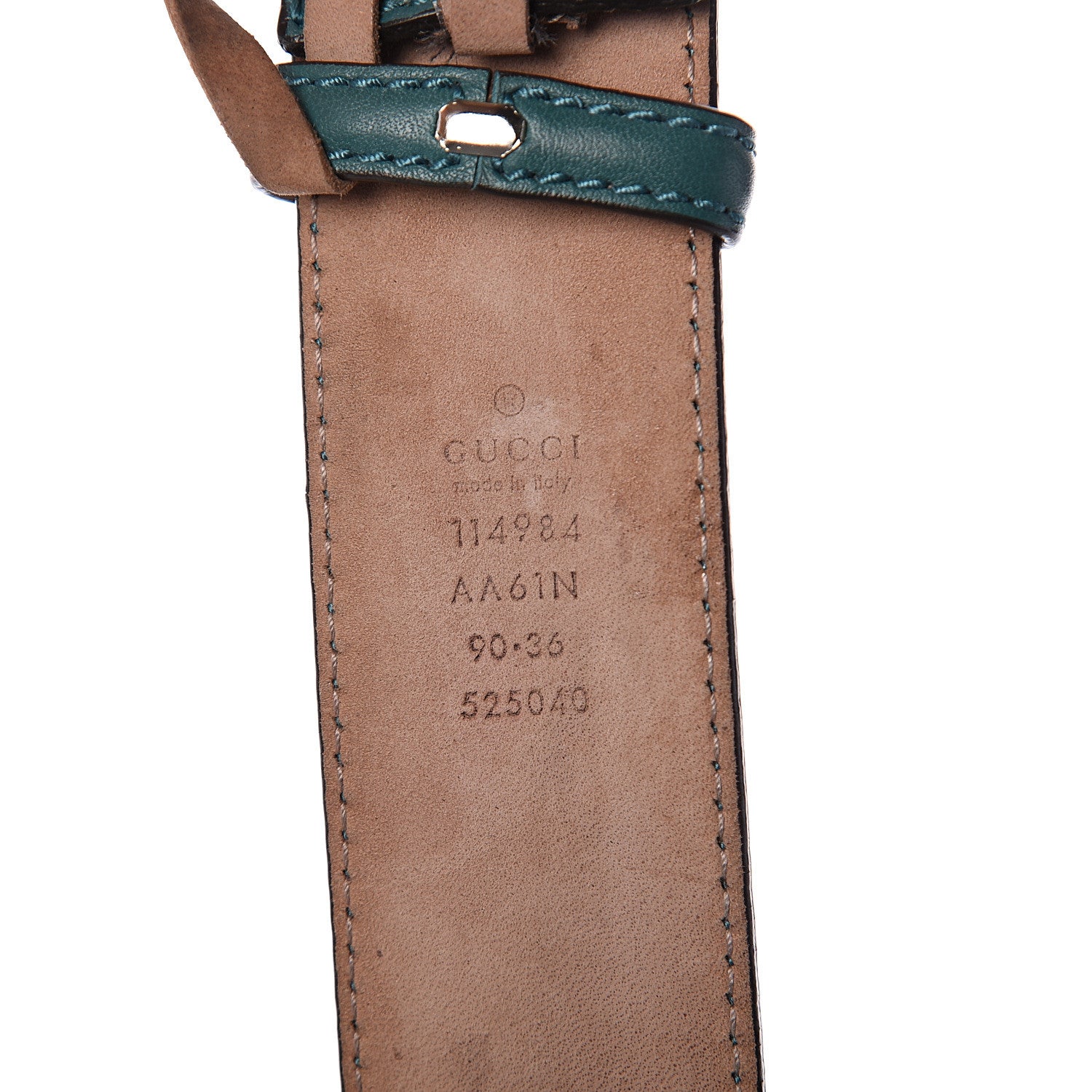 Gucci Guccissima Interlocking G Belt 90 36 Deep Cobalt 3 of 5
