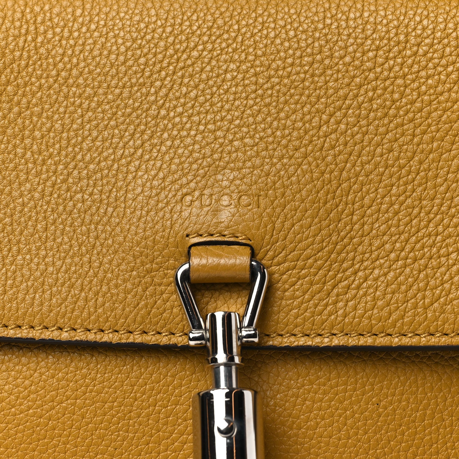 Gucci Grand Prix Calfskin Small Jackie Shoulder Bag Yellow 8 of 13