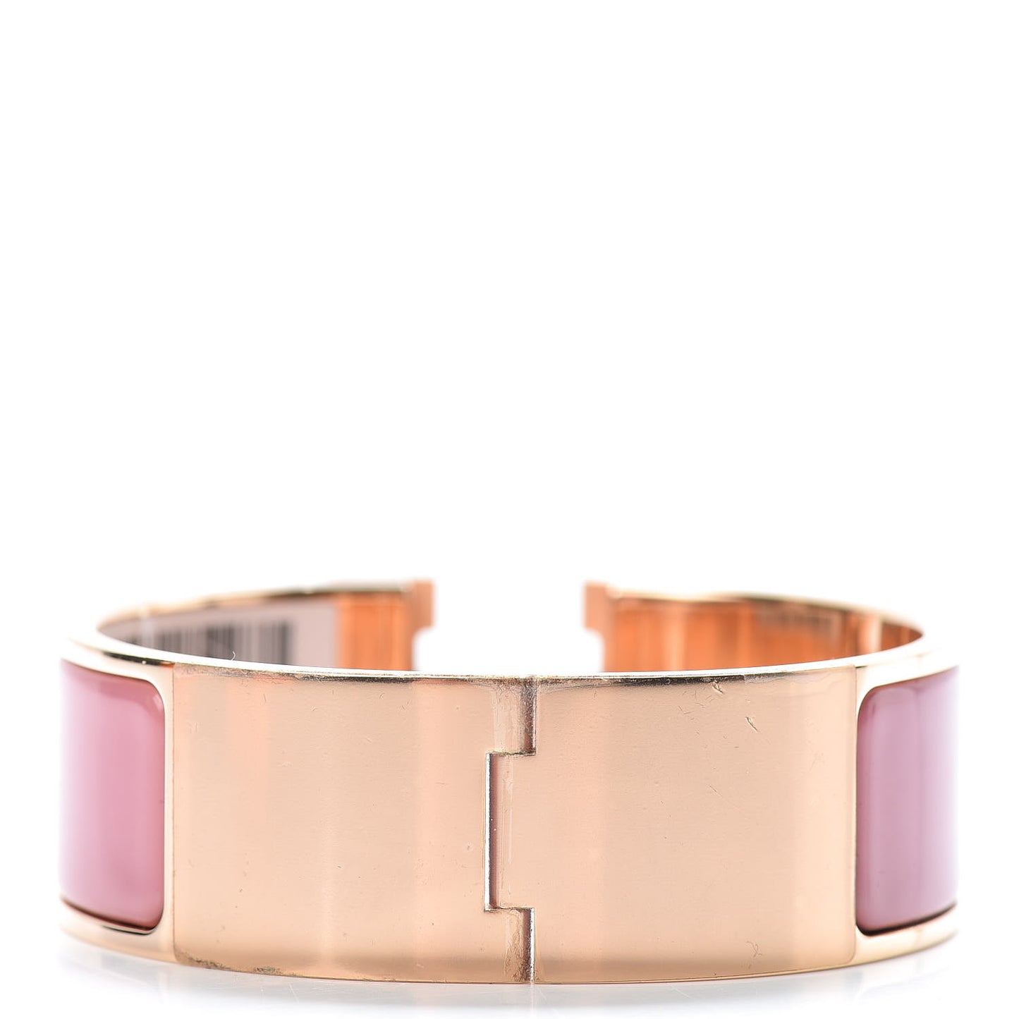 Enamel Wide Clic Clac H Bracelet PM Rose Velours