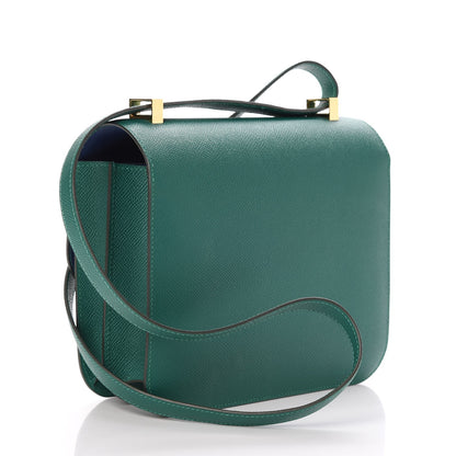 Hermes Epsom Horseshoe Constance 24 Malachite Bleu Sapphire 3 of 21
