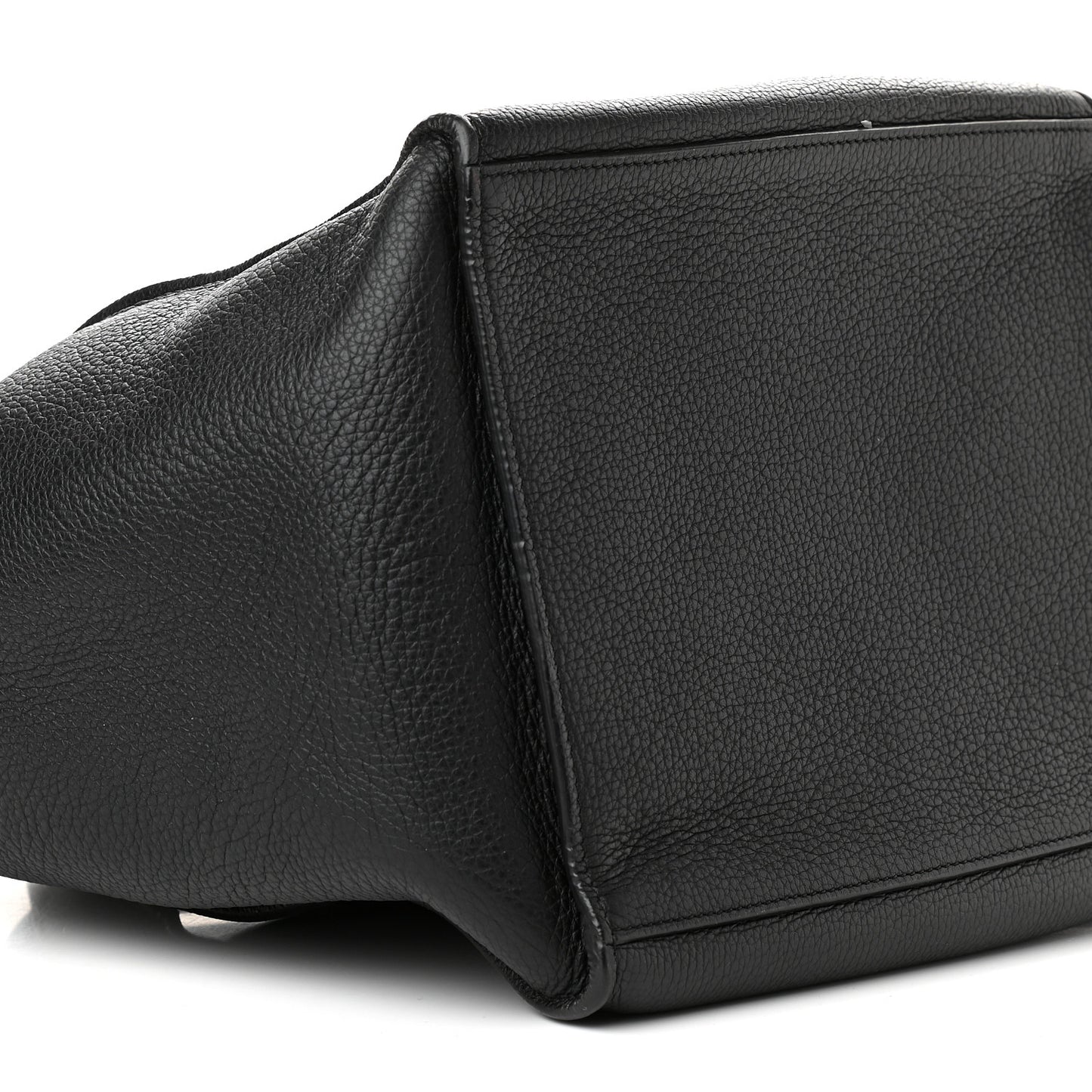 Supple Grained Calfskin Small Big Bag Black