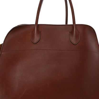 The Row Polished Saddle Calfskin Soft Margaux 15 New Burgundy 7 of 9