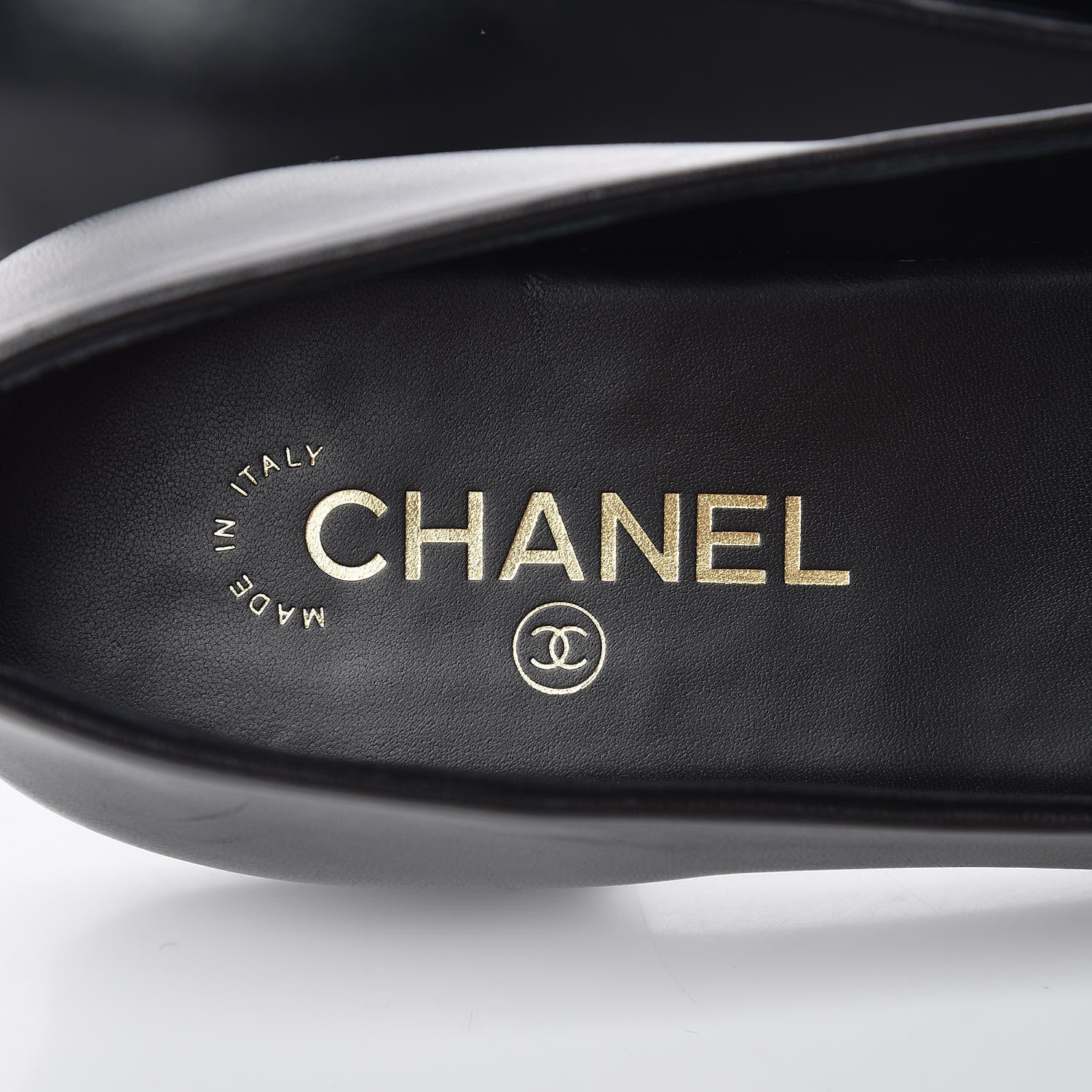 Chanel Enamel Pearl Crystal Lambskin Womens CC Mocassin Loafers 42 Black 5 of 15
