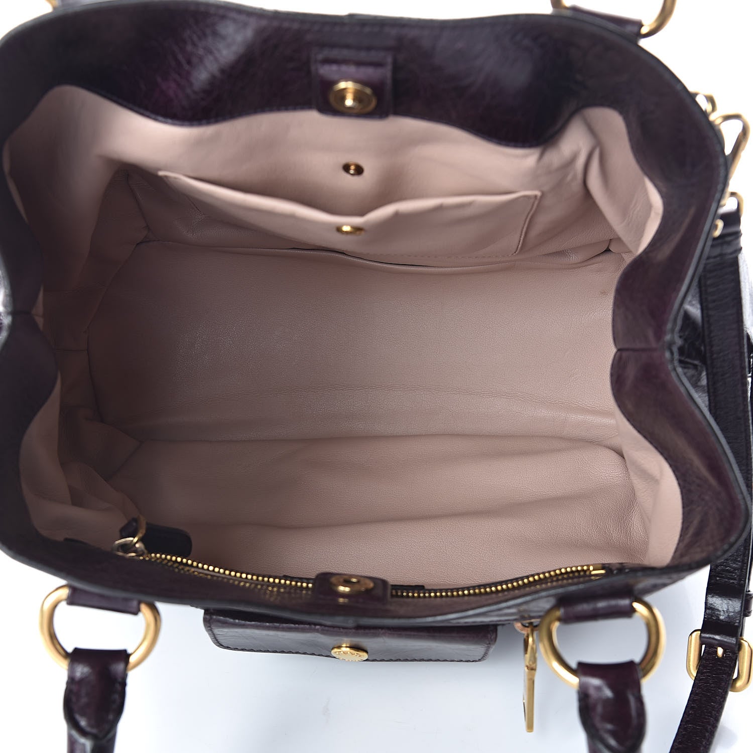 Prada Vitello Shine Chain Tote Mosto 5 of 9