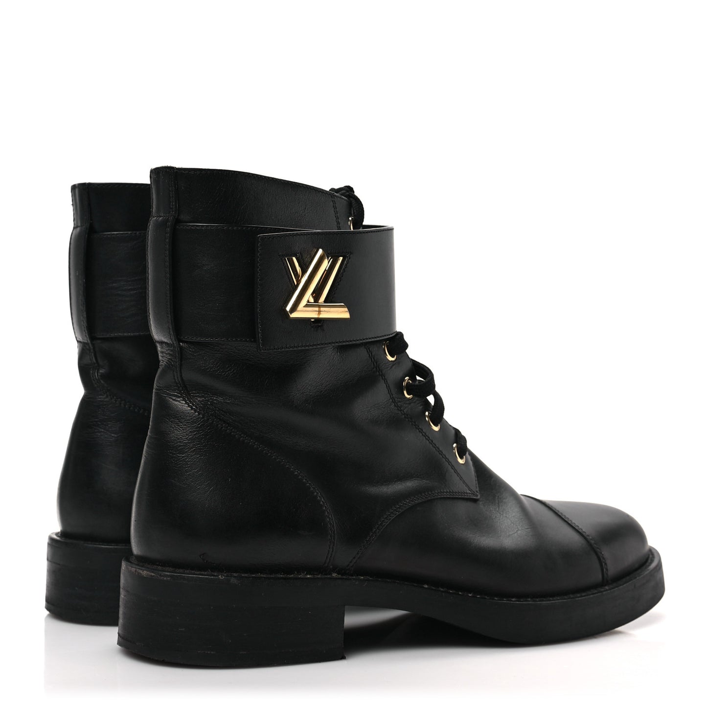Calfskin Wonderland Flat Ranger Boots 39 Black
