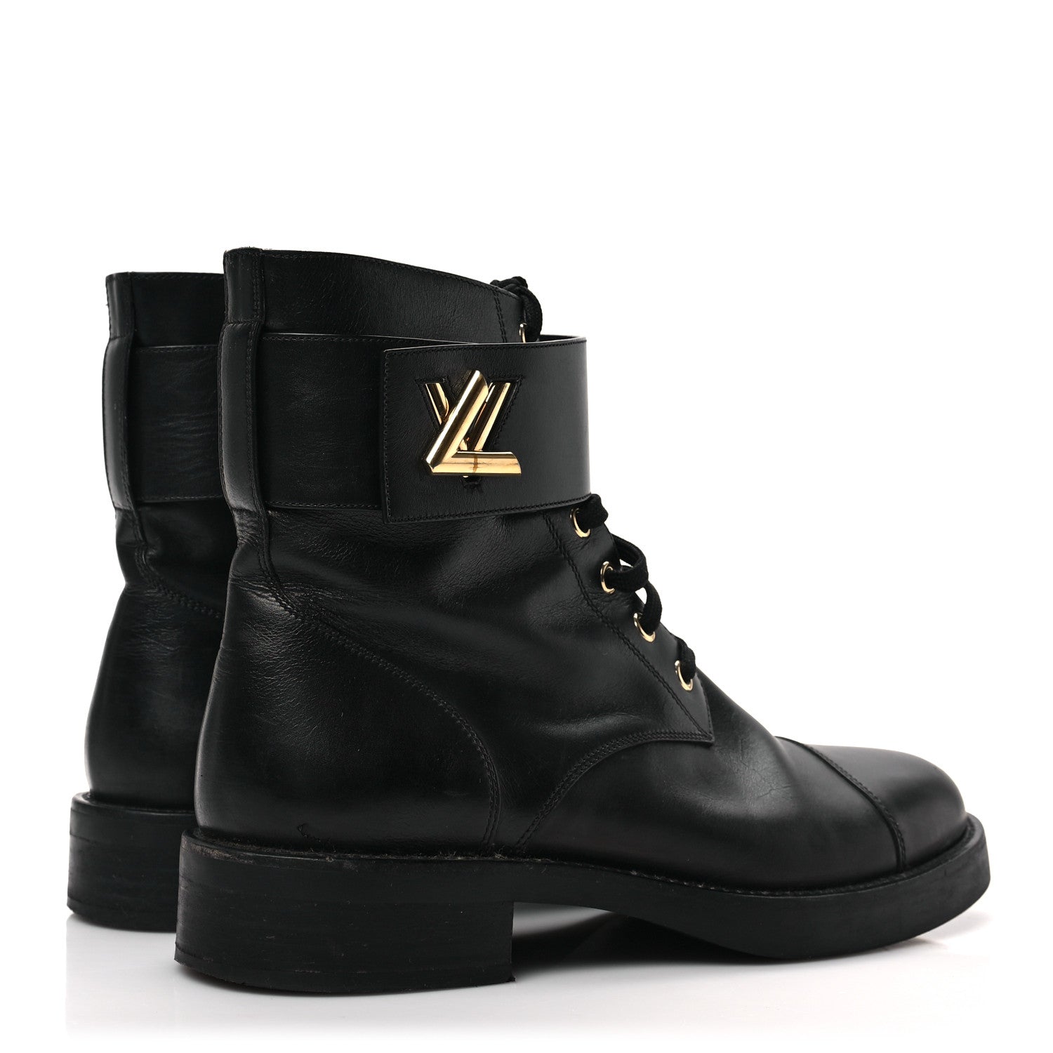 Louis Vuitton Calfskin Wonderland Flat Ranger Boots 39 Black 4 of 6