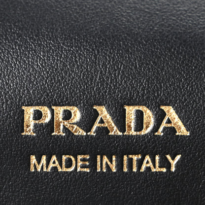 Prada Soft Calf Carey Medium Bucket Bag Black 6 of 10