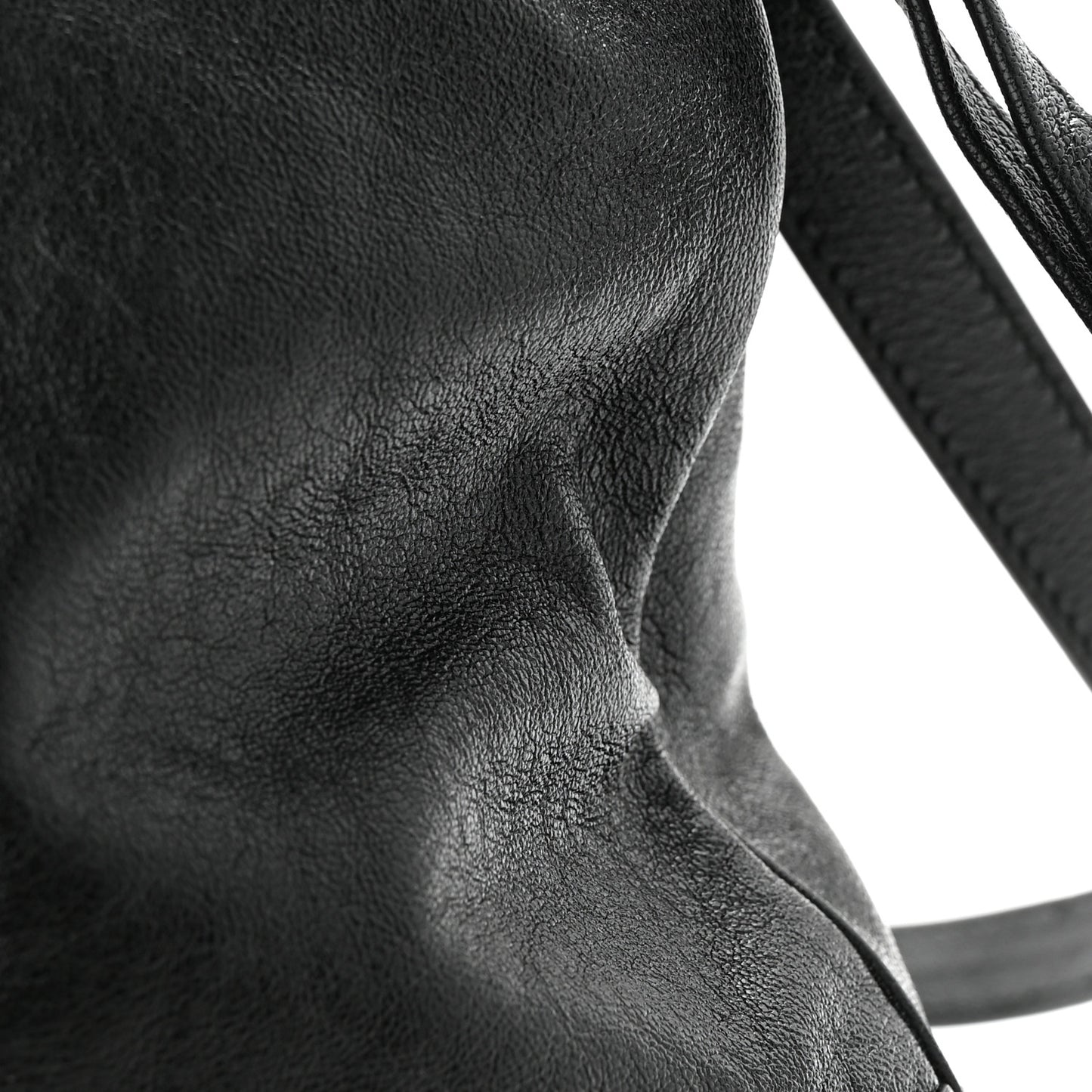 Sakai Calfskin Horsebit 1955 Cinch Top Messenger Bag Black