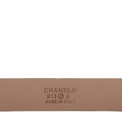 Chanel Calfskin CC Logo Skinny Belt 80 32 Navy Blue 4 of 6