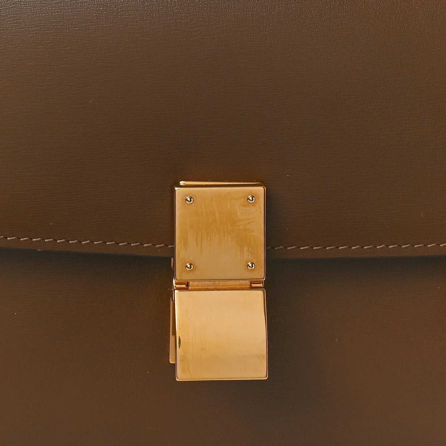 Box Calfskin Teen Classic Box Flap Bag Camel