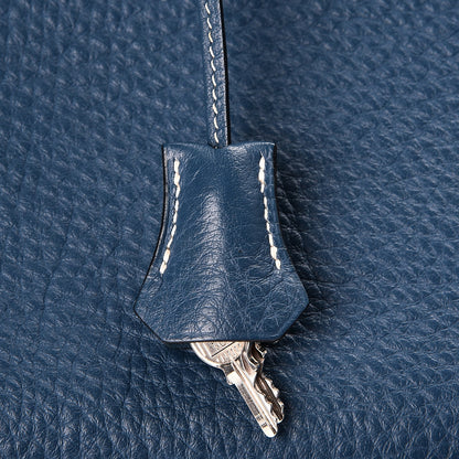Hermes Taurillon Clemence Birkin 40 Bleu Thalassa 30 of 31