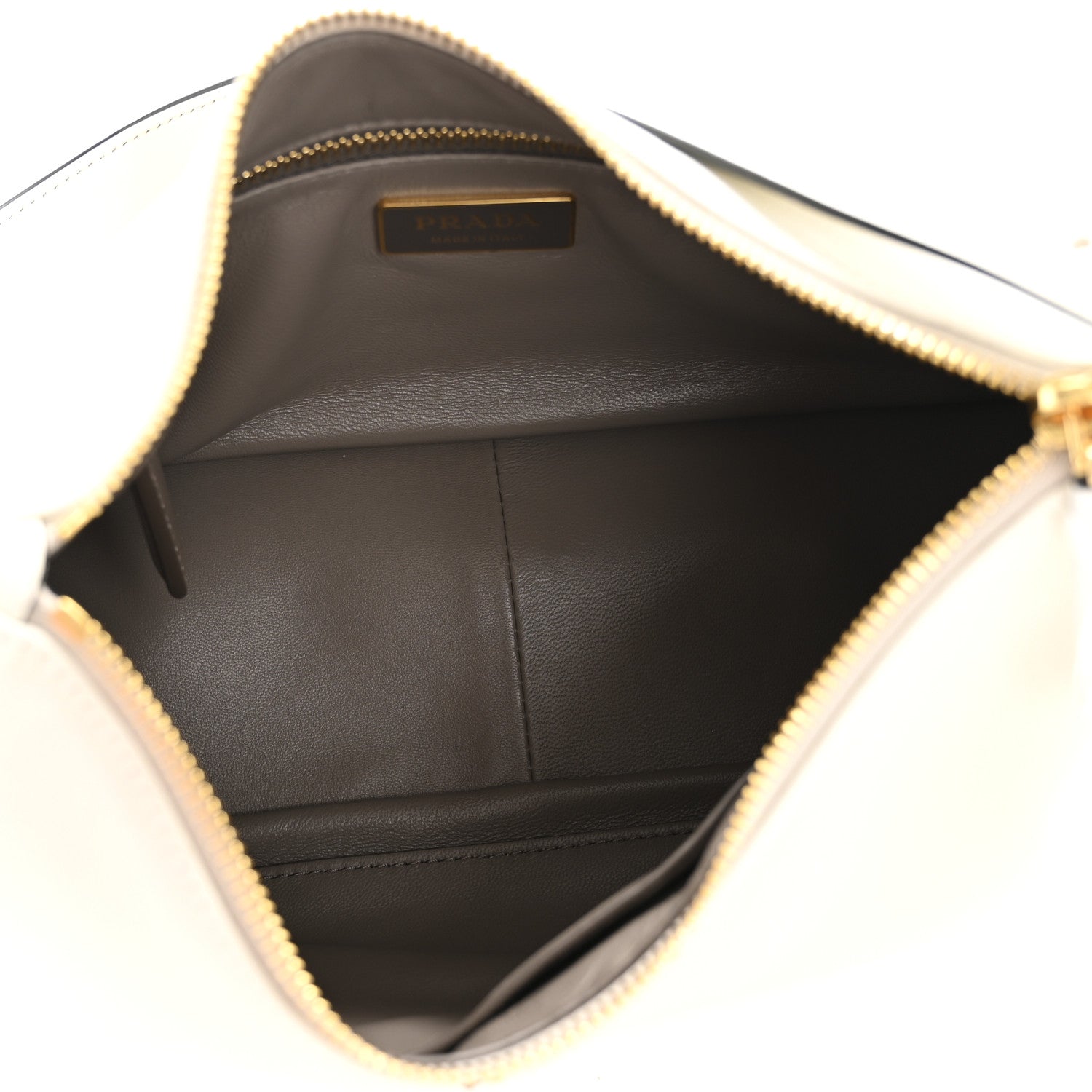 Prada Soft Calfskin Medium Aimée Shoulder Bag White 5 of 12