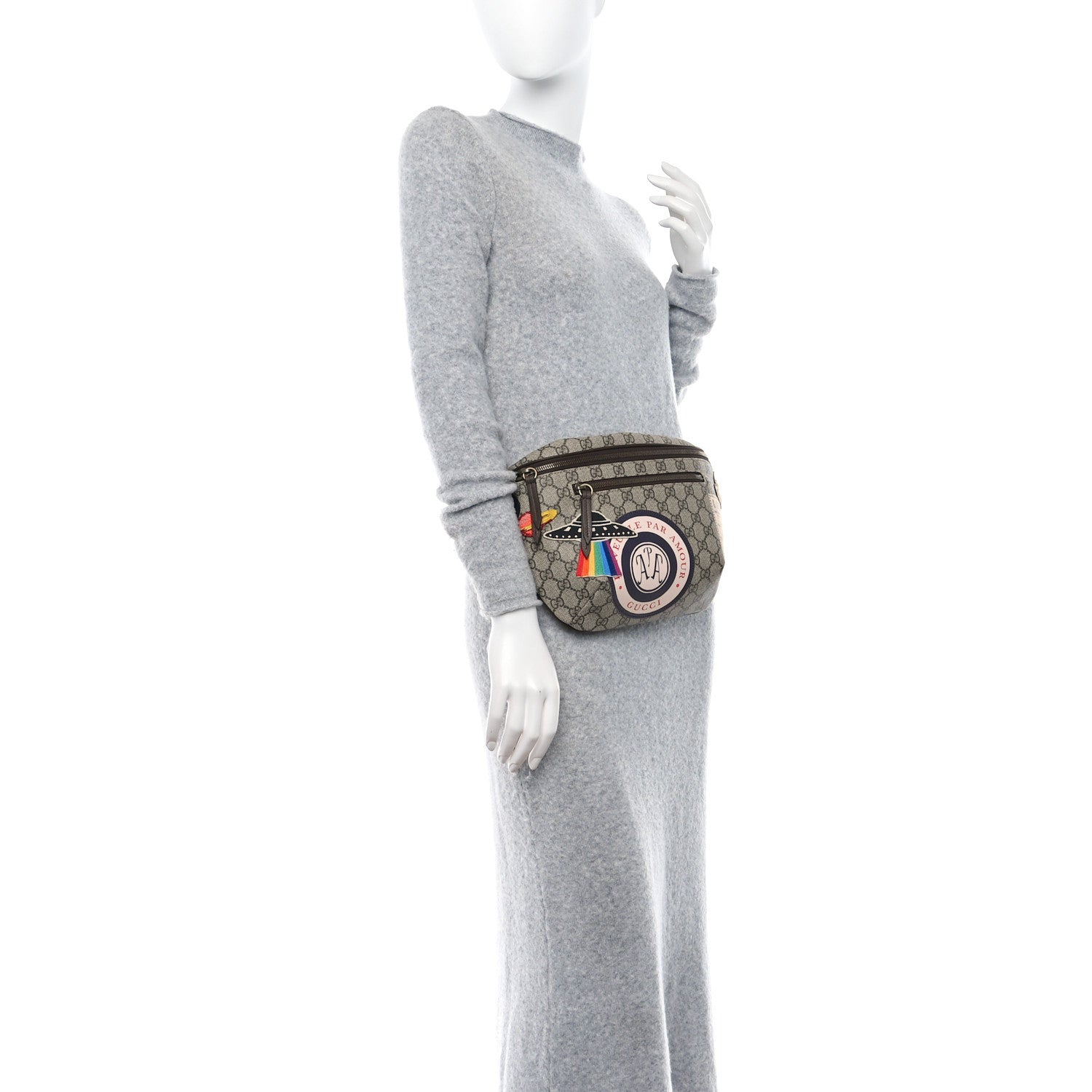 Gucci GG Supreme Monogram Courrier Belt Bag Beige New Acero 2 of 10