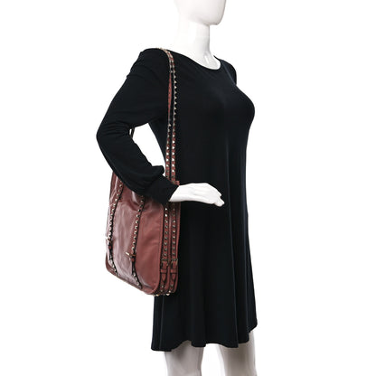 Valentino Garavani Vitello Rockstud Shopper Tote Poudre 2 of 8