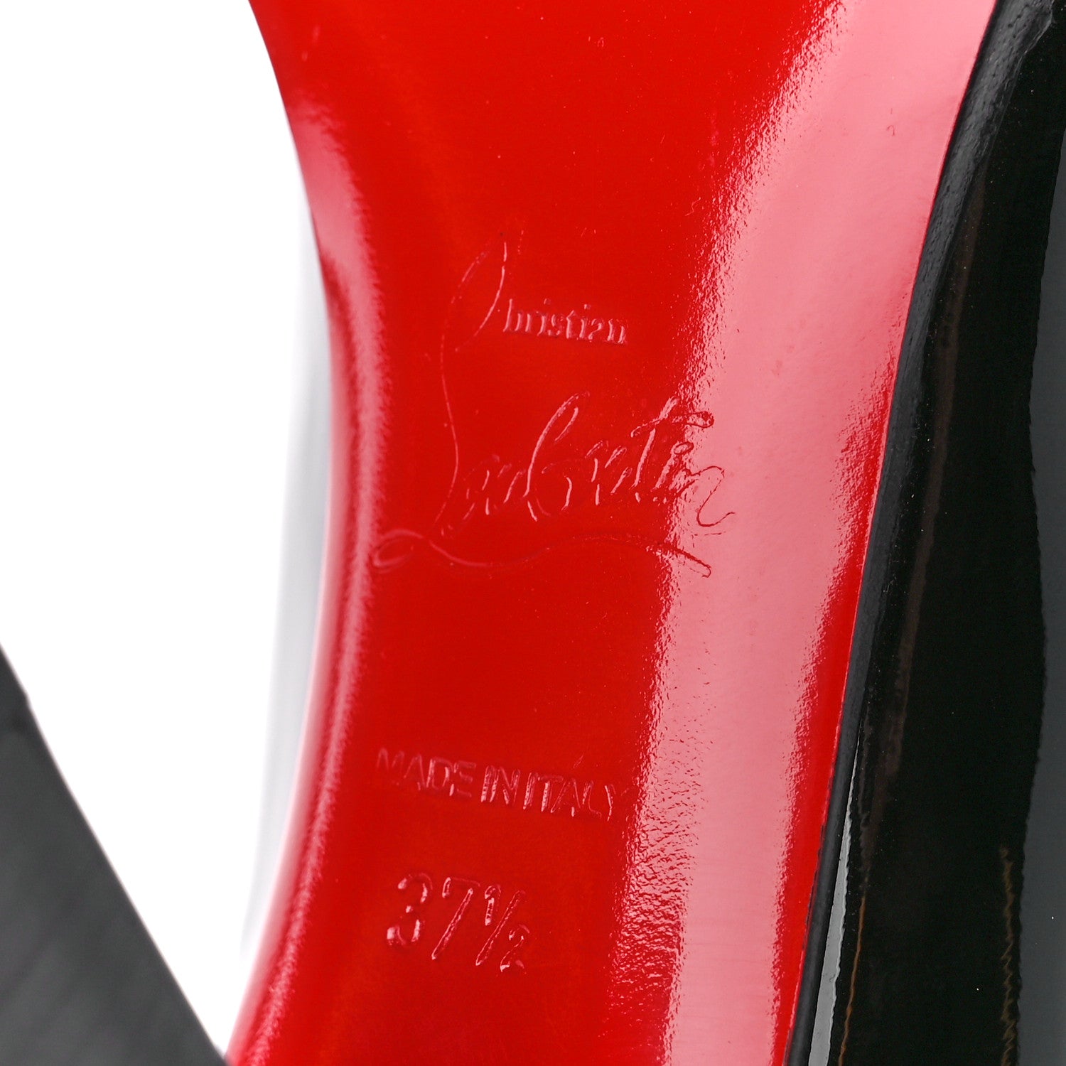 Christian Louboutin Patent Top Street 85 Mary Jane Pumps 37.5 Black 7 of 9