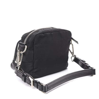 Prada Soft Calfskin Saffiano Nylon Shoulder Bag Black 2 of 9