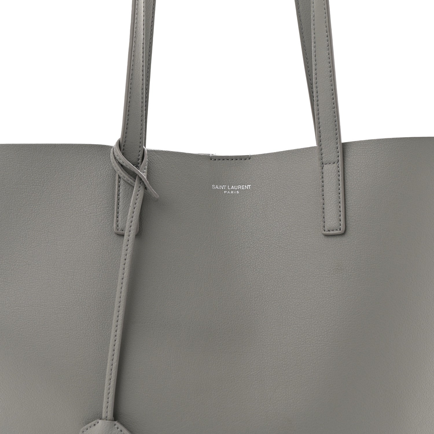 Saint Laurent Calfskin Large Shopping Tote Granite 9 of 12