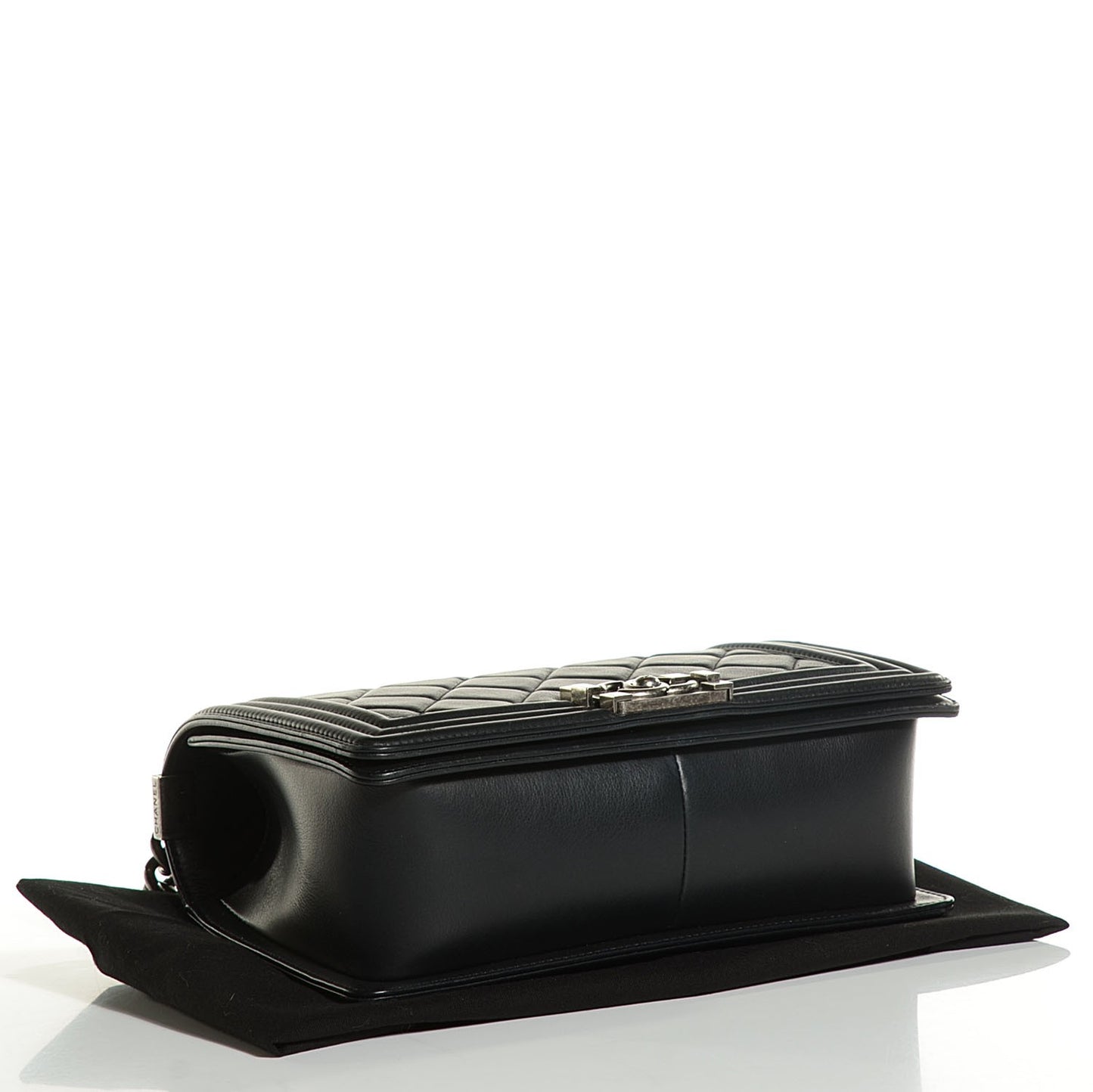 Calfskin Quilted Medium Boy Flap Black