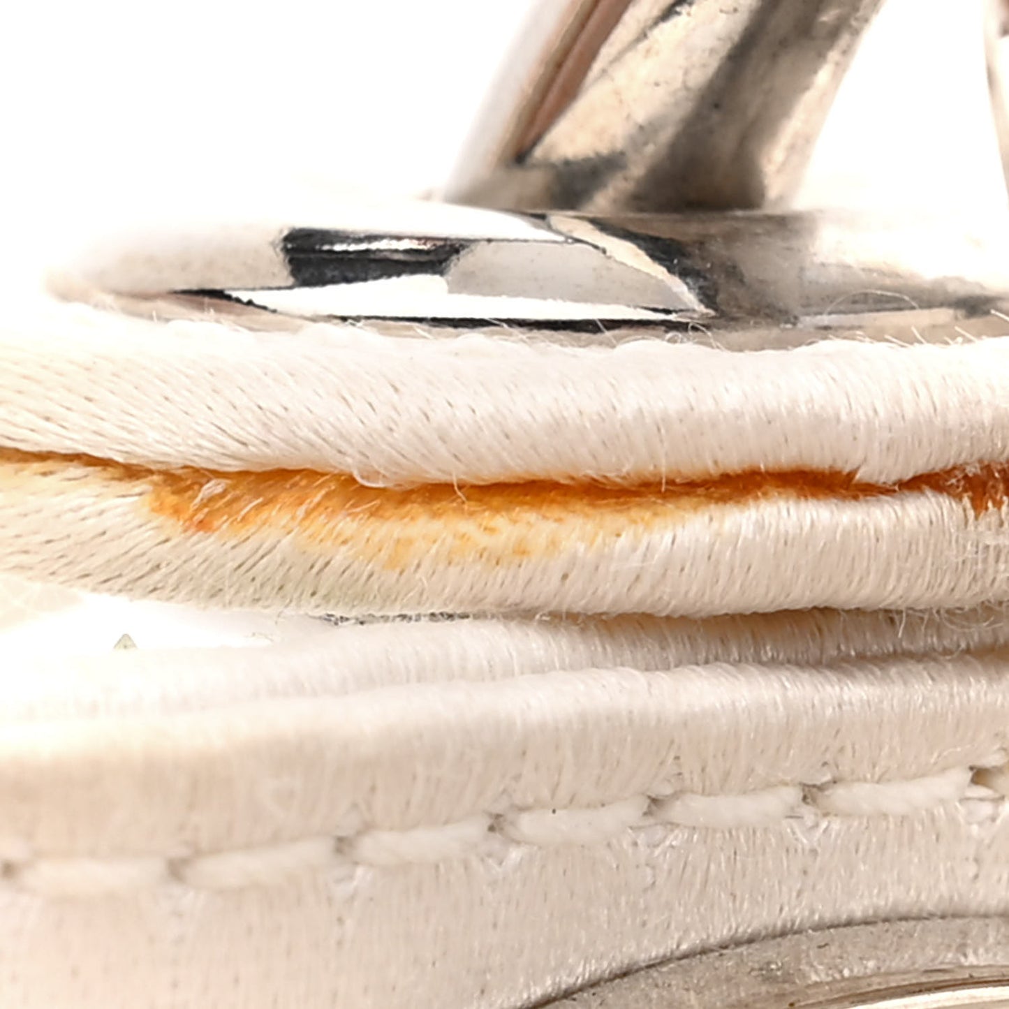 Satin Beaded Floral Embroidered Mini Lady Dior White Multicolor