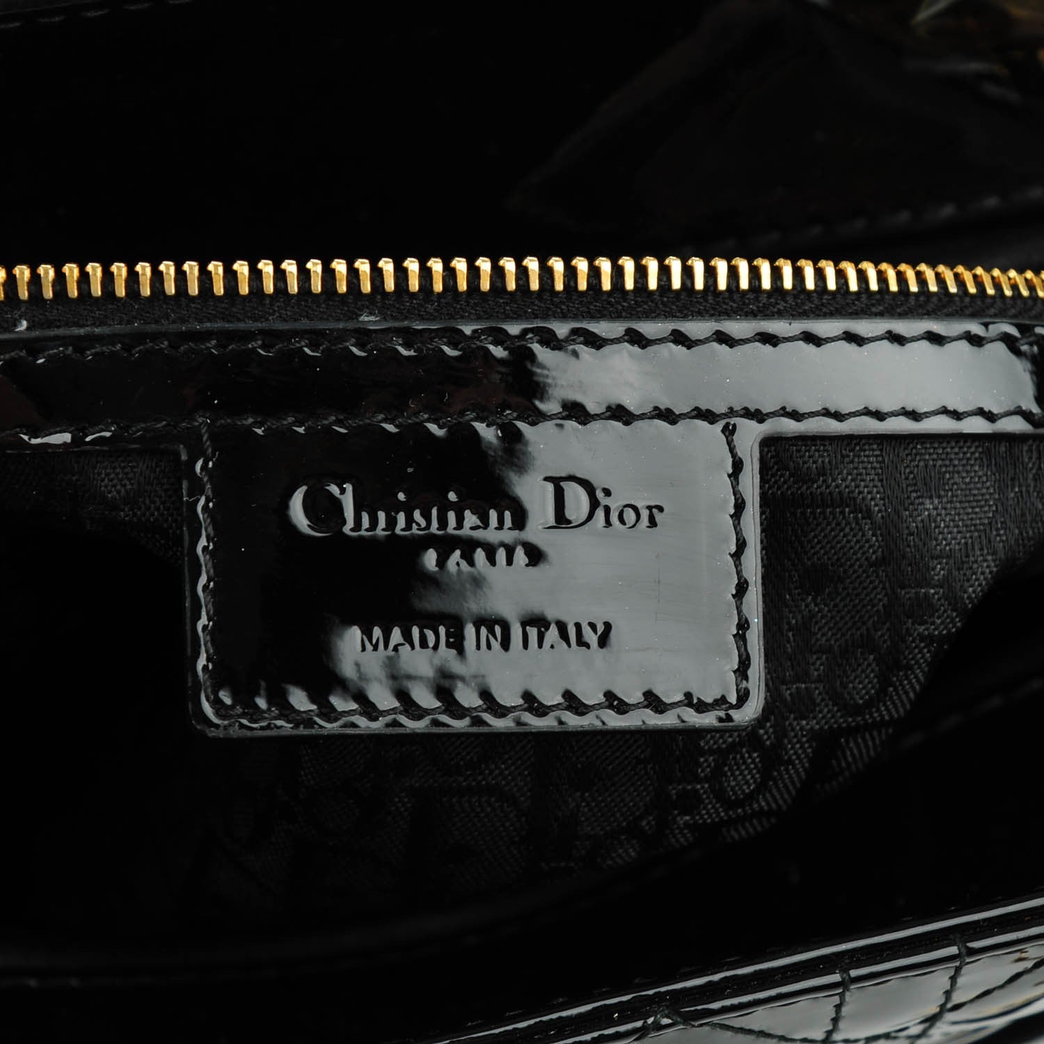 Christian Dior Patent Cannage Large Lady Dior Black 6 of 10