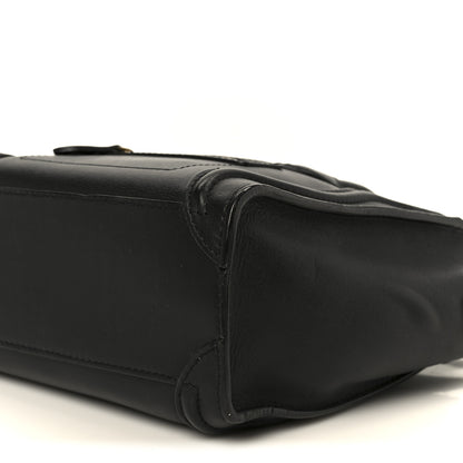 Celine Smooth Calfskin Nano Luggage Black 9 of 9