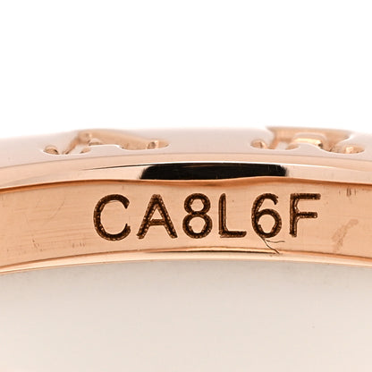 Bulgari 18K Rose Gold White Ceramic B.Zero1 Four-Band Ring 47 4 5 of 5