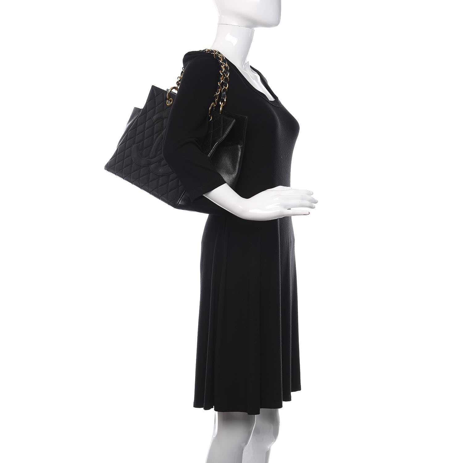 Chanel Caviar Quilted Timeless CC Tote Black 2 of 10