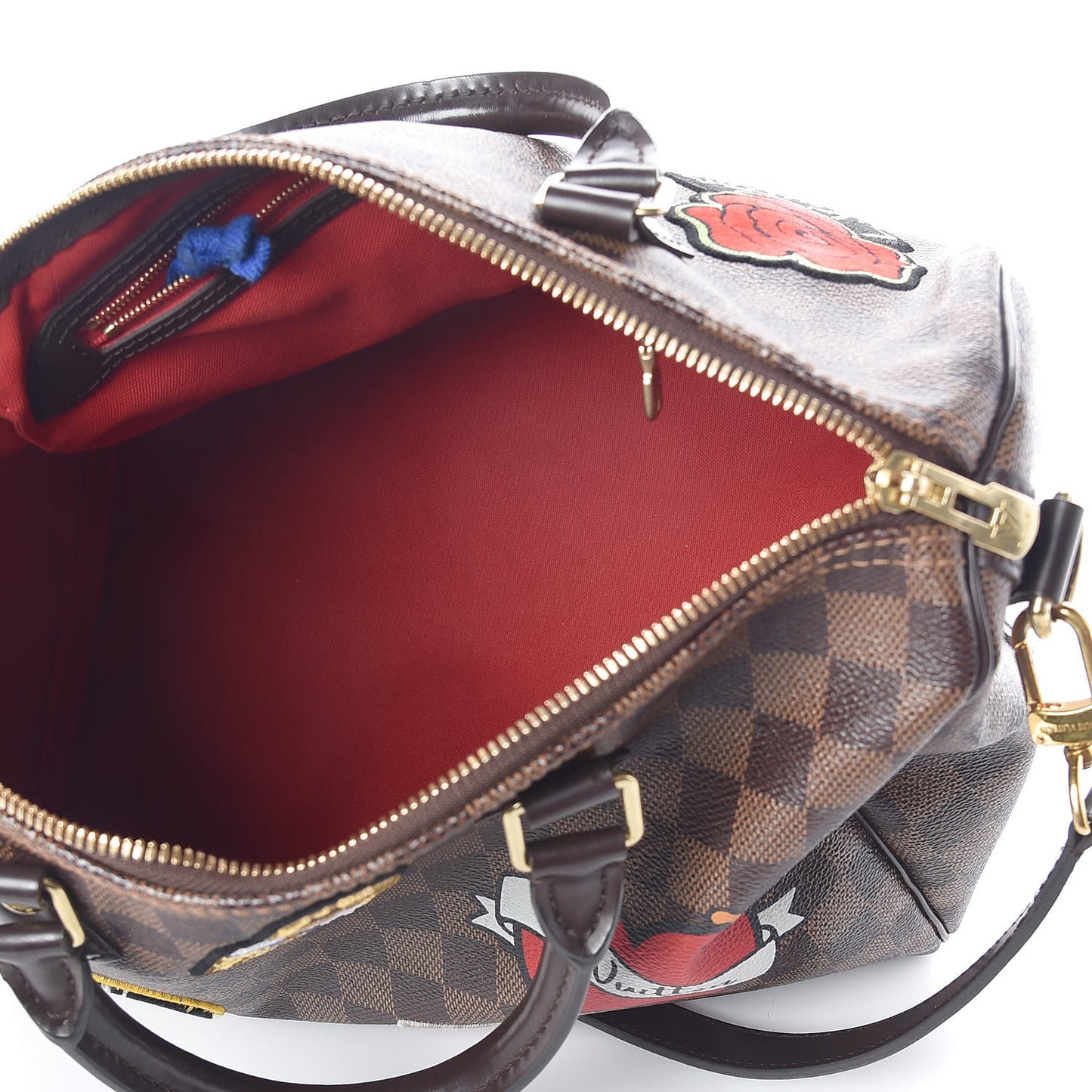 Damier Ebene Patches Speedy Bandouliere 30