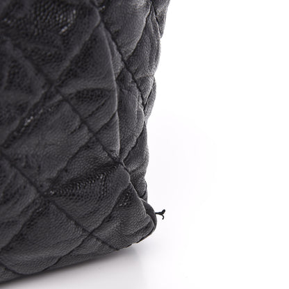 Chanel Glazed Caviar Coco Pleats Tote Black 12 of 15