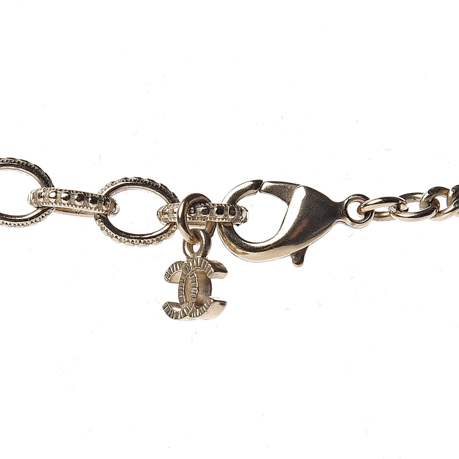 Chanel Pearl Beaded Star CC Long Necklace Gold 4 of 5