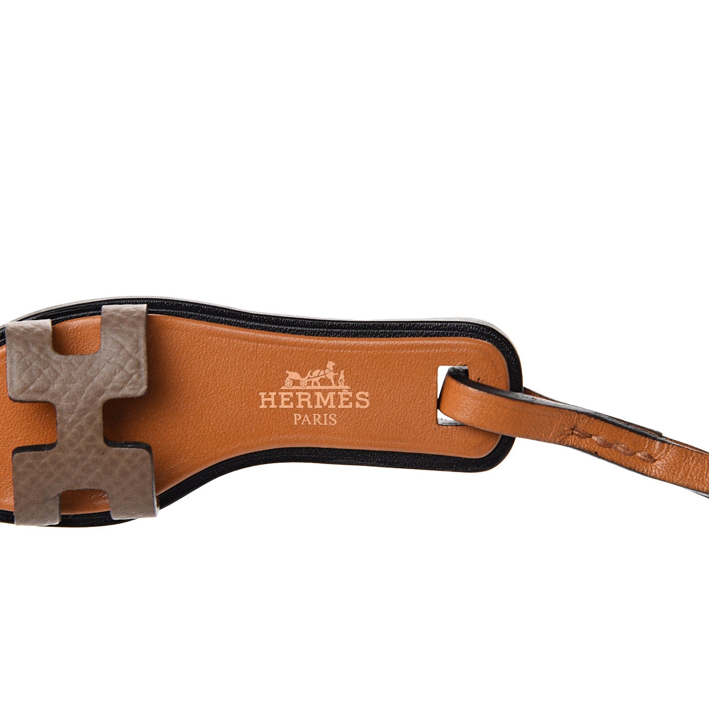 Epsom Butler Calfskin Hunter Oran Nano Bag Charm Etoupe