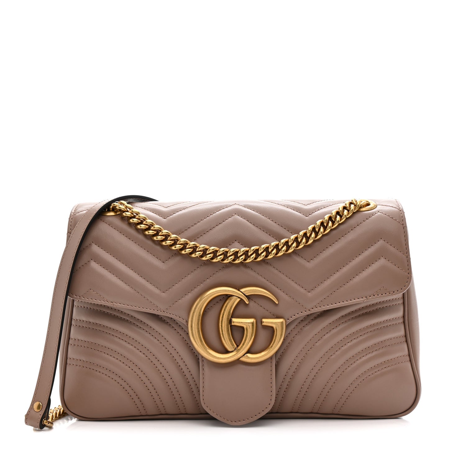 Calfskin Matelasse Medium GG Marmont Shoulder Bag Porcelain Rose