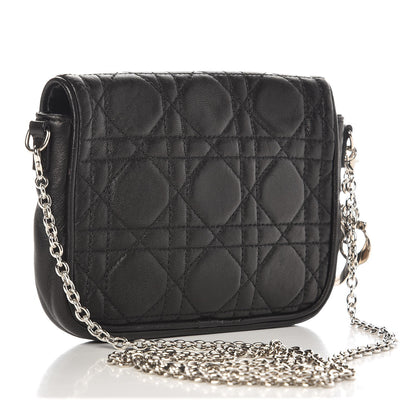Christian Dior Lambskin Cannage Lady Dior Pochette Black 4 of 7