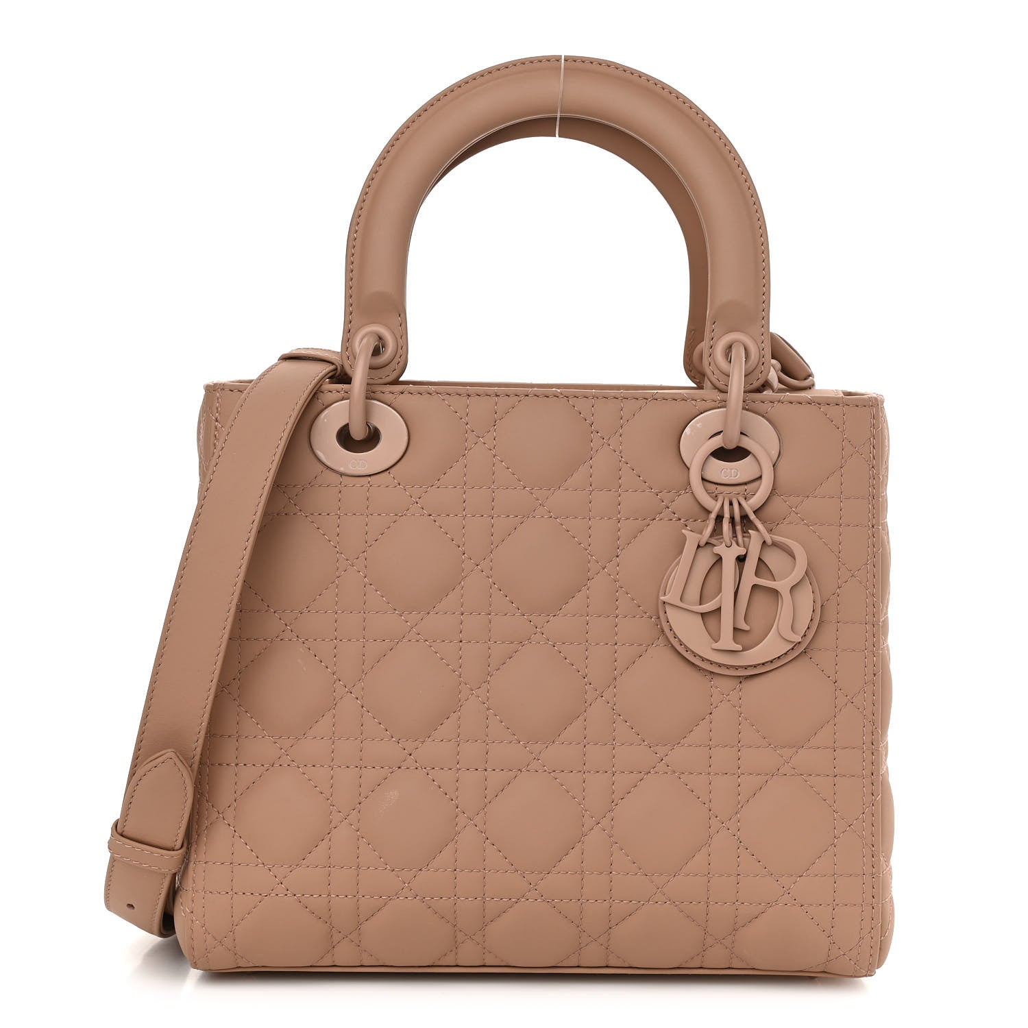 Christian Dior Ultra Matte Calfskin Cannage Medium Lady Dior Beige 1 of 10