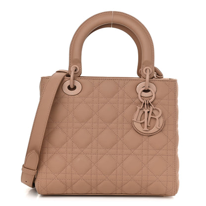 Christian Dior Ultra Matte Calfskin Cannage Medium Lady Dior Beige 1 of 10