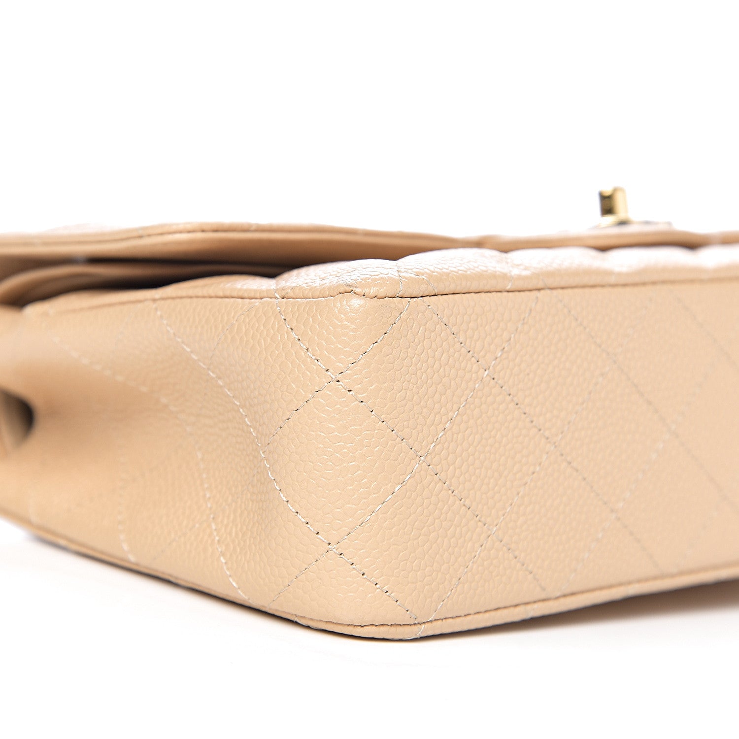Chanel Caviar Quilted Medium Double Flap Beige Clair 8 of 11