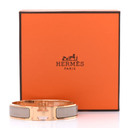 Hermes Enamel Clic Clac H Narrow Bracelet PM Marron Glace 5 of 5