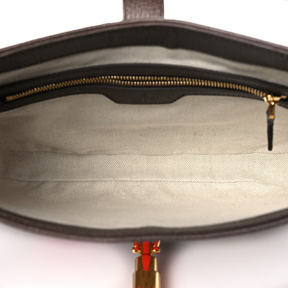 Gucci GG Supreme Monogram Geometric Textured Dollar Calfskin Web Small Jackie 1961 Hobo 5 of 10
