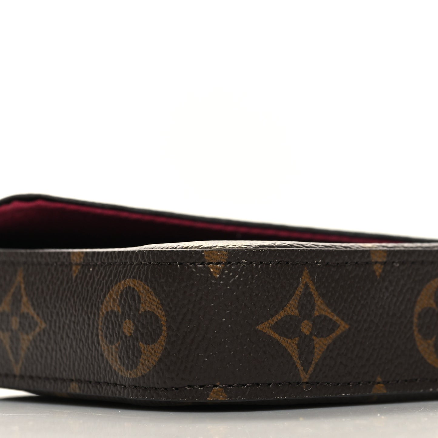 Monogram Pochette Felicie Chain Wallet Fuchsia