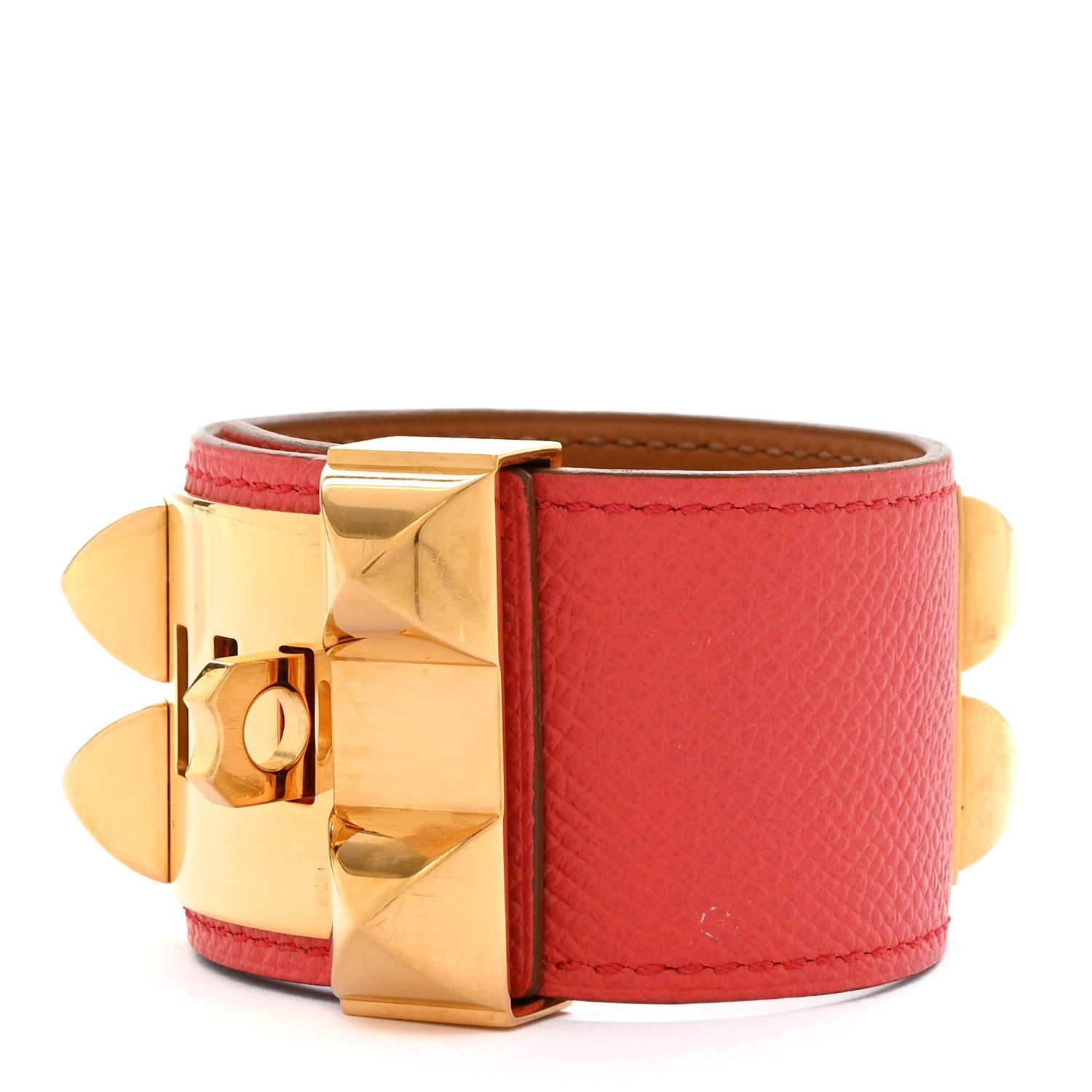 Hermes Epsom Collier De Chien CDC Bracelet S Rose Jaipur 3 of 8