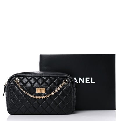 Chanel Aged Calfskin Quilted Medium Reissue Camera Case Black 16 of 16