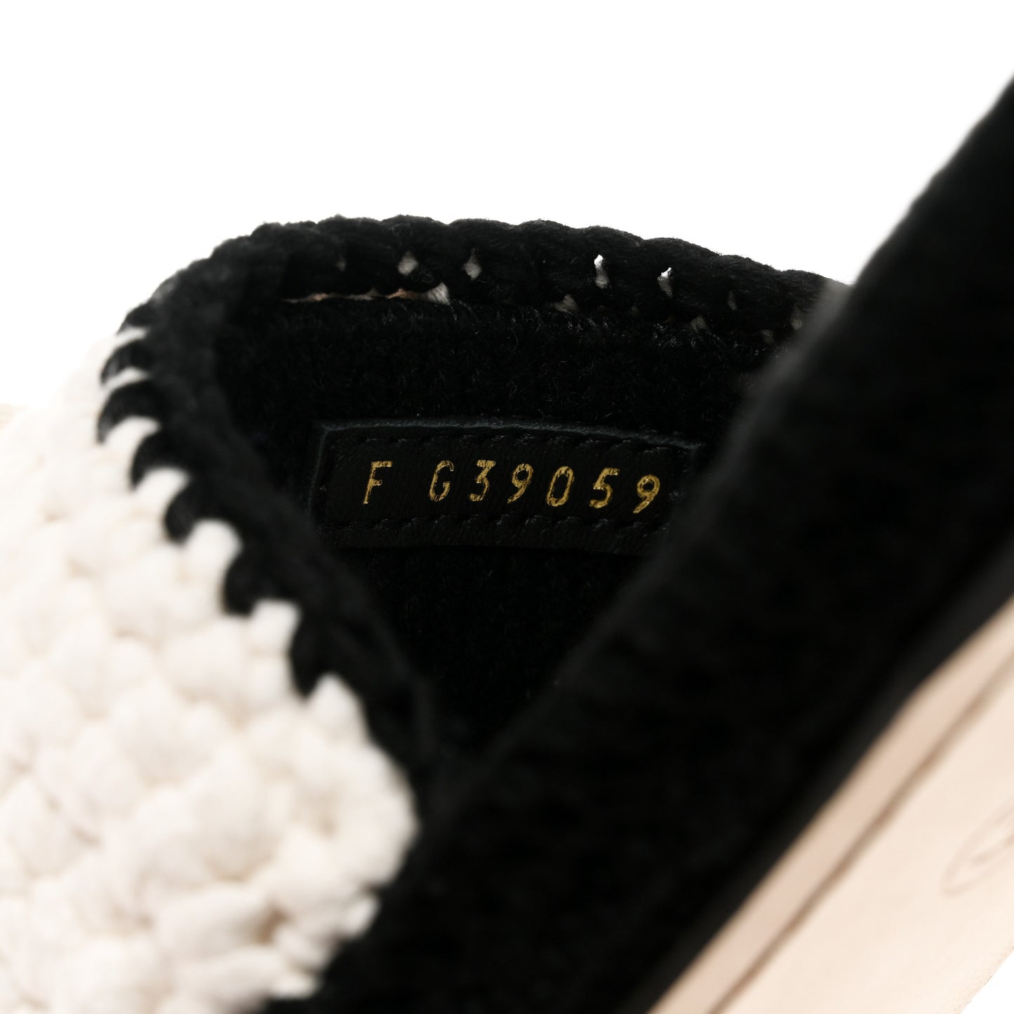 Crochet Mules 37 Ivory Black