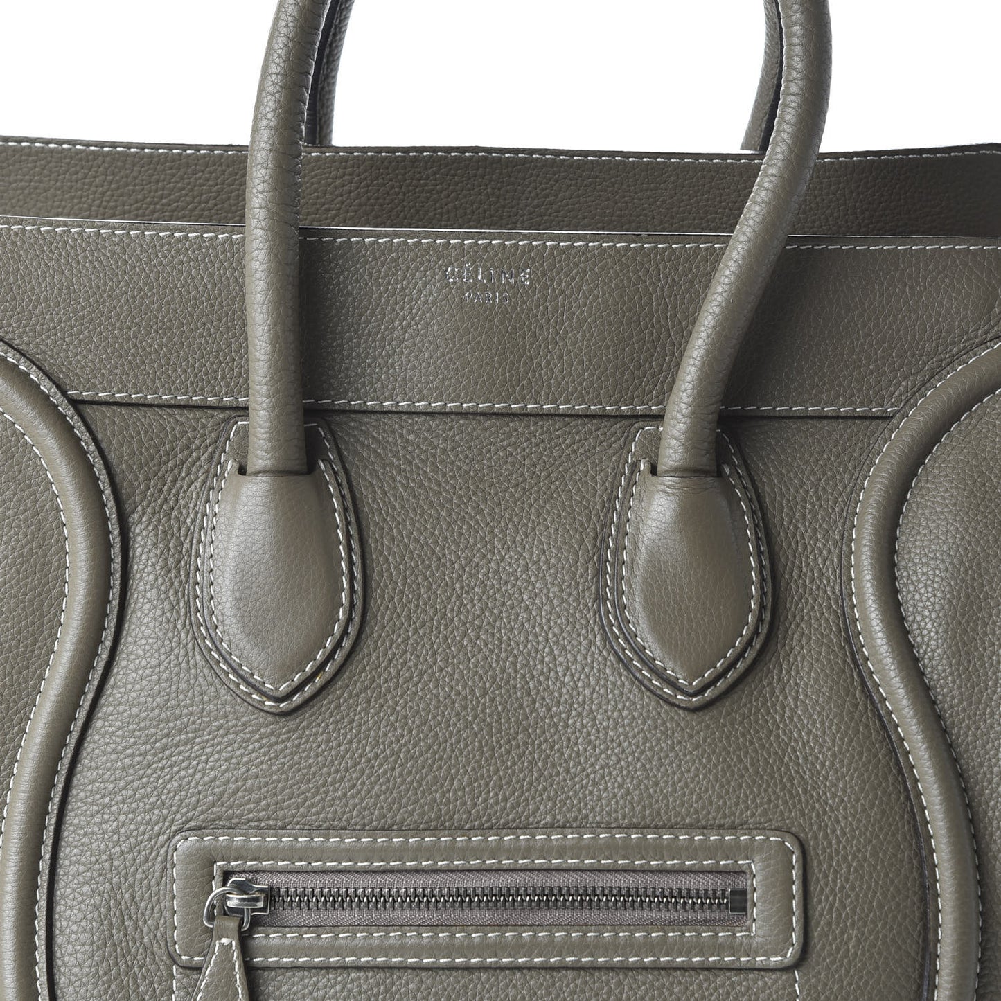 Pebbled Calfskin Mini Luggage Souris